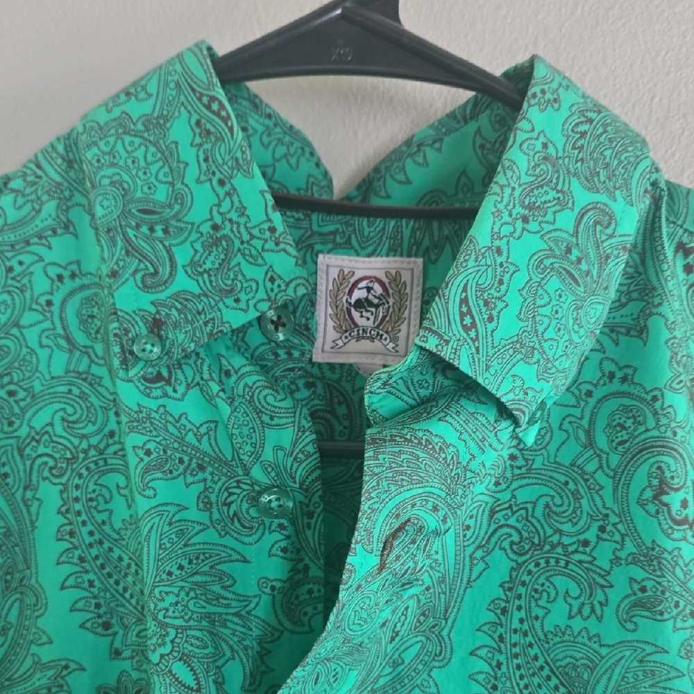 Cinch Green Paisley Men's Shirt - Picture 2 of 2